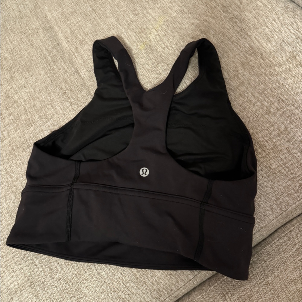 Lululemon Black Wunder Train Long-Line Bra